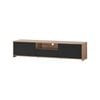 Lesley Entertainment Unit TV Cabinet Lowline 180cm 2 Doors 1 Drawer Oak and Black