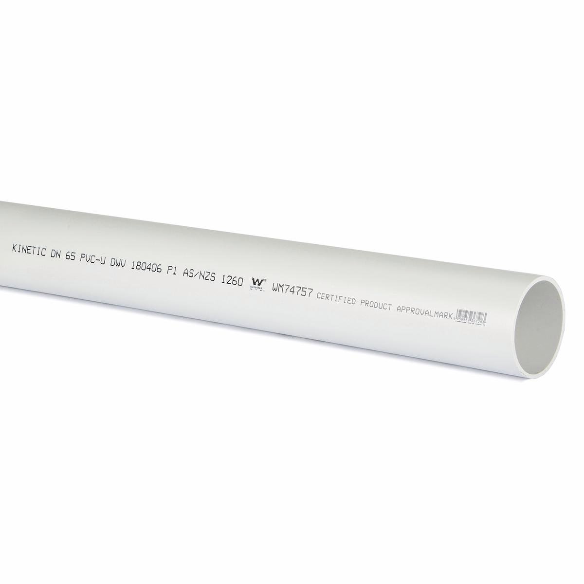 Kinetic 65mm x 1m PVC DWV Pipe - Bunnings New Zealand