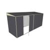 Build-a-Shed 1.5 x 4.5 x 2m Single Hinged Side Door Skillion Shed - Grey