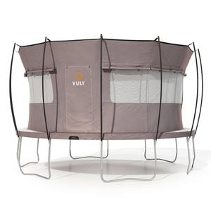 VULY Ultra 2 Extra Large 15ft Trampoline with Enclosure - Round Kids Trampolines Bundle With Tent Wall and Shade Cover