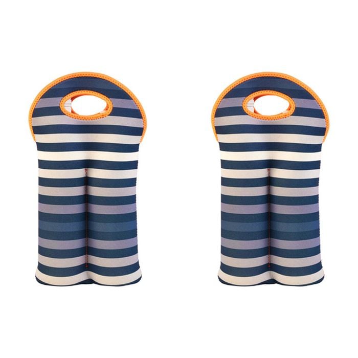 2PK Annabel Trends Neoprene Double Bottle Bag 24x38cm - Gradient Stripe