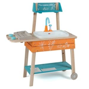 Costway Kid Play Kitchen Set Wood Toy Kitchen Playset Mud Kitchen