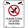 Pinnacle 400 x 300mm Metal Please Clean Up After Your Dog Camera Pic Sign