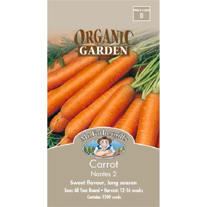 Mr Fothergill's Carrot Early Nantes Organic Seed