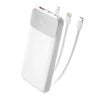 Philips 10000mAh PowerBank With Three Charging Cables - White