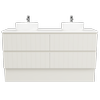 New England Joinery 1500mm Splendor Double Basin SilkSurface Top Floor Standing Vanity