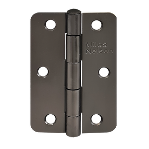 Miles Nelson 90 x 60 x 2mm Satin Graphite Radius Edge Hinge