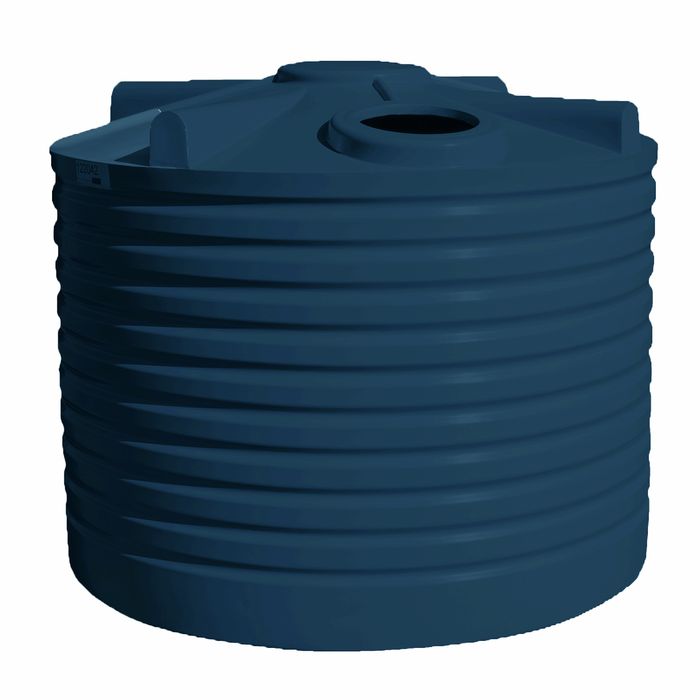 Clark Tanks 5000L Squat Round Poly Water Tank - Torris Blue