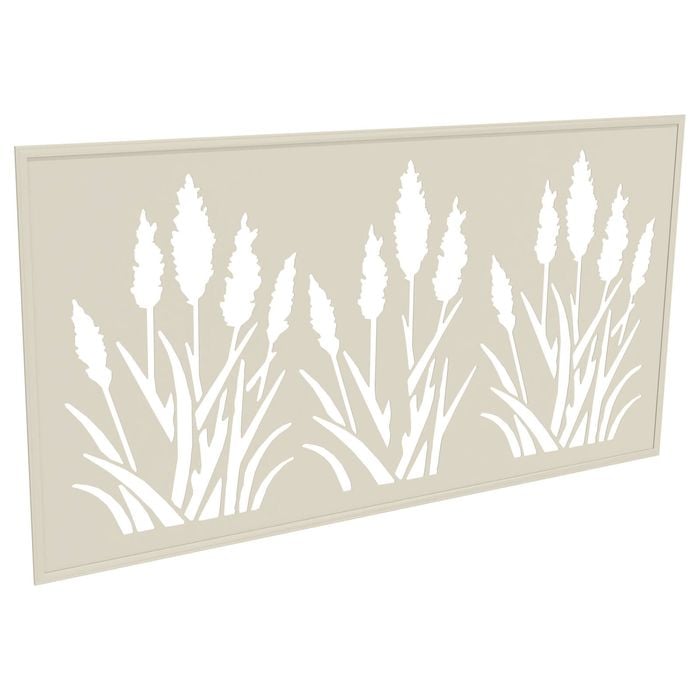 ProtectorAl 300-940h x 941-1840w Surfmist Bullrush Framed Composite Decorative Panel