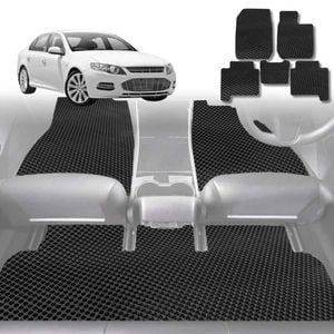 6D Diamond Car Floor Mats for Ford Falcon (FGX)2014-2016-Full Set-Black-Outback GT
