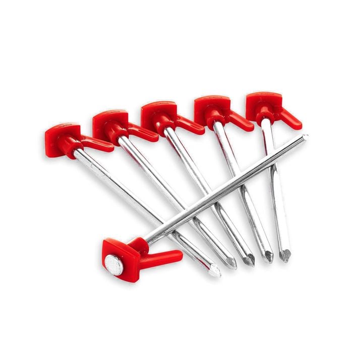Camping Tent Pegs Red - 8mm 6 Pack