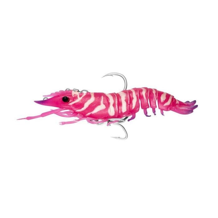 Nomad Design Live Ops Sumo Shrimp Rigged 5" Soft Plastic Fishing Lure Hyper Pink