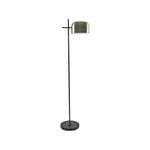 Brilliant 150cm Black With Chrome Shade Benni Floor Lamp