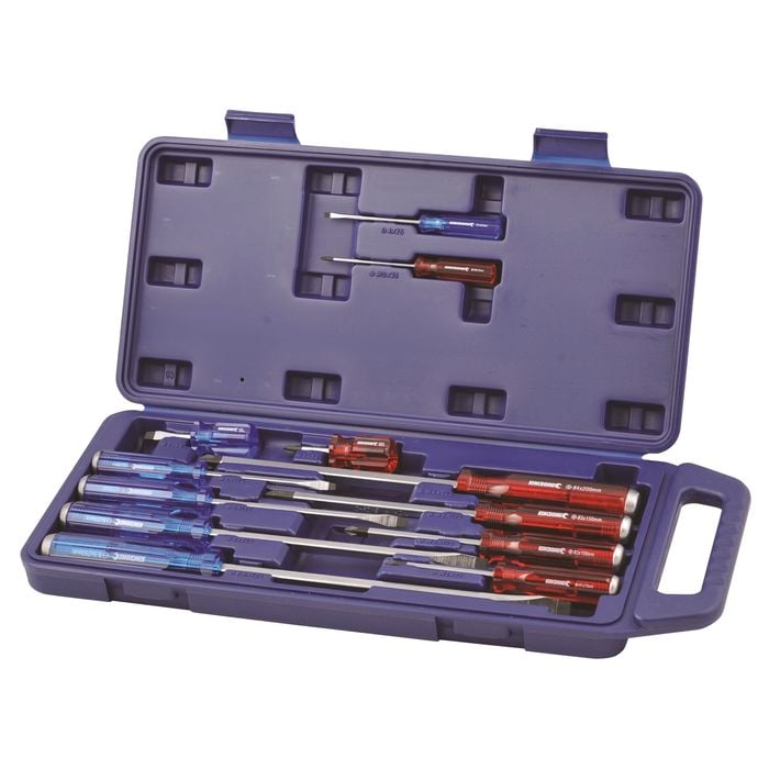 Kincrome 12 Piece Thru Tang Screwdriver Set