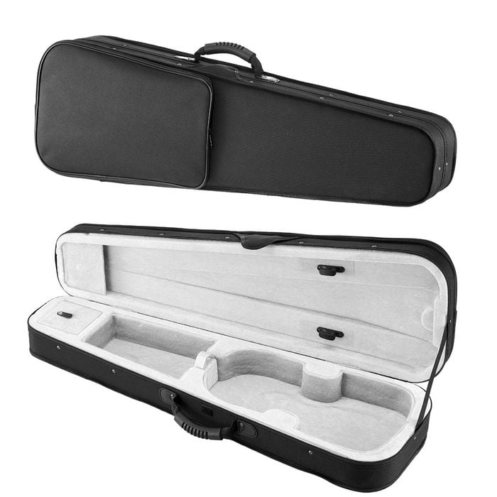 VEVOR 4/4 Full Size Violin Case Black Nylon Waterproof with Dual Shoulder Straps