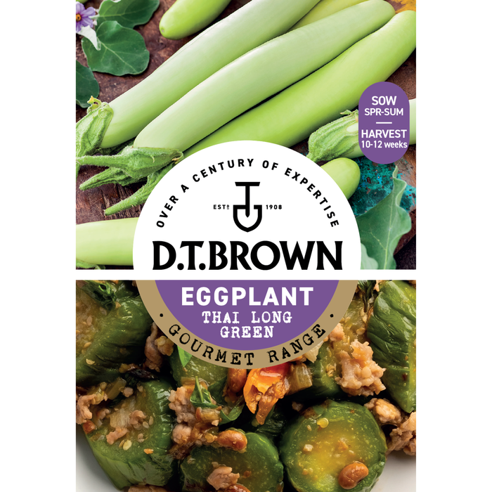 D.T. Brown Gourmet Eggplant Thai Long Green Seeds
