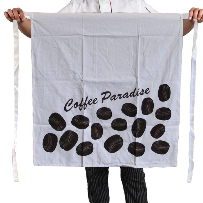 100% Cotton Master Chef Half Apron Heavy Duty Coffee Paradise 86 x 96 cm