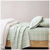 Renee Taylor 250TC Jamie Check Patterned Cotton Sheet Set Green King
