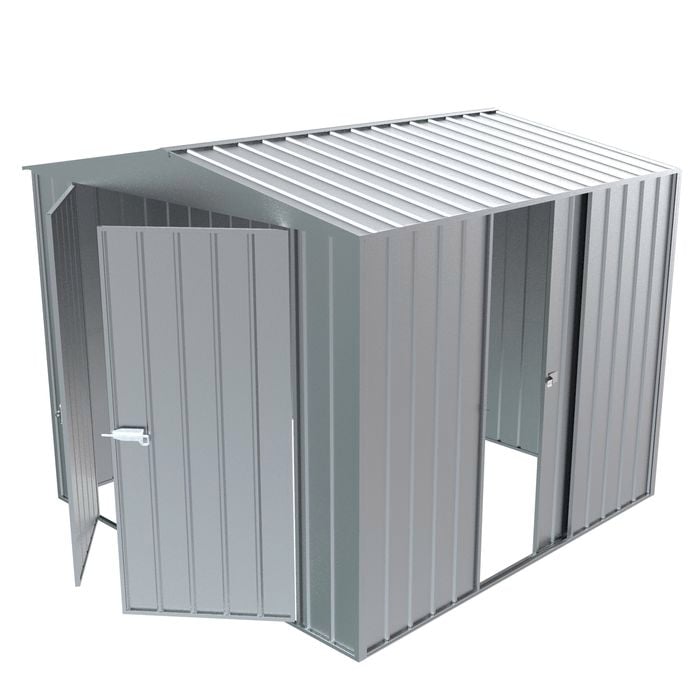 Build-a-Shed  2.3 x 2.3 x 2.3m Gable Single Sliding Side Door Shed - Zinc