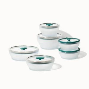 Anyday The Complete Set | Kale | Glass Microwave Steamer