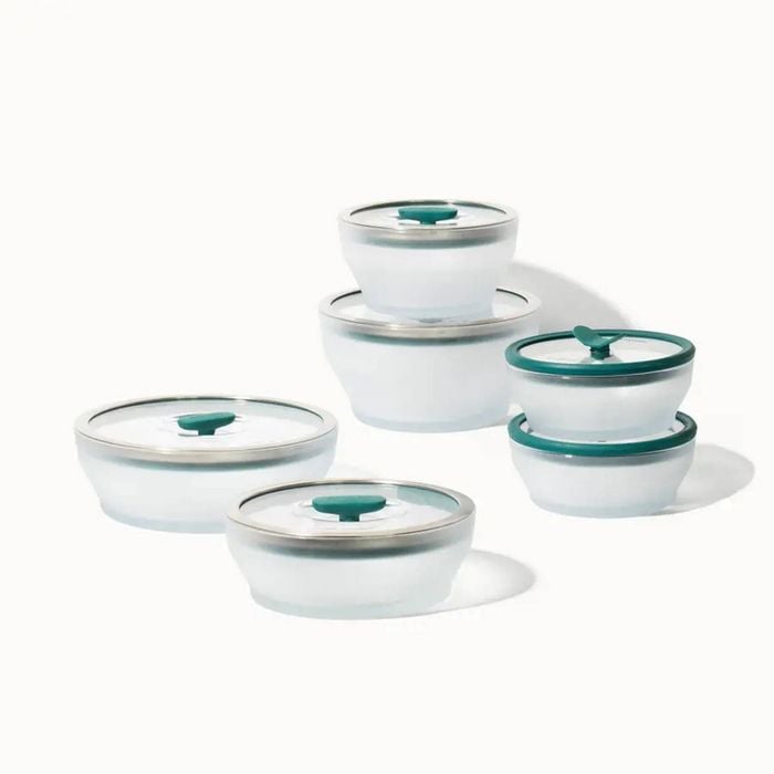 Anyday The Complete Set | Kale | Glass Microwave Steamer