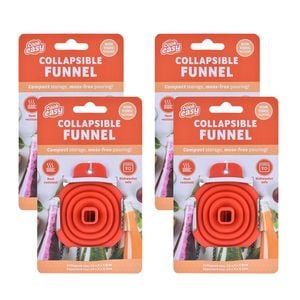 4PK Cook Easy Collapsible Compact Silicone Food Safe Funnel