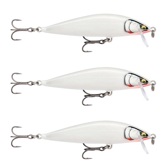 3x Rapala 9.5cm Countdown Sinking Hardbody Balsa Fishing Lures - Glass Ghost