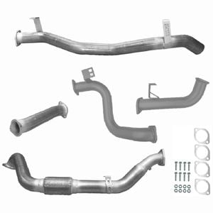 Ignite Exhausts Turbo Back For Toyota Landcruiser 78 Series V8 Troopy 3" No Cat With Pipe Raw Aluminised Steel