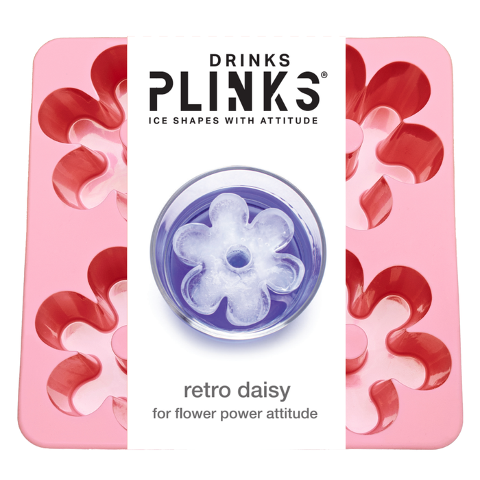 DrinksPlinks Pink Daisy Ice Cube Tray