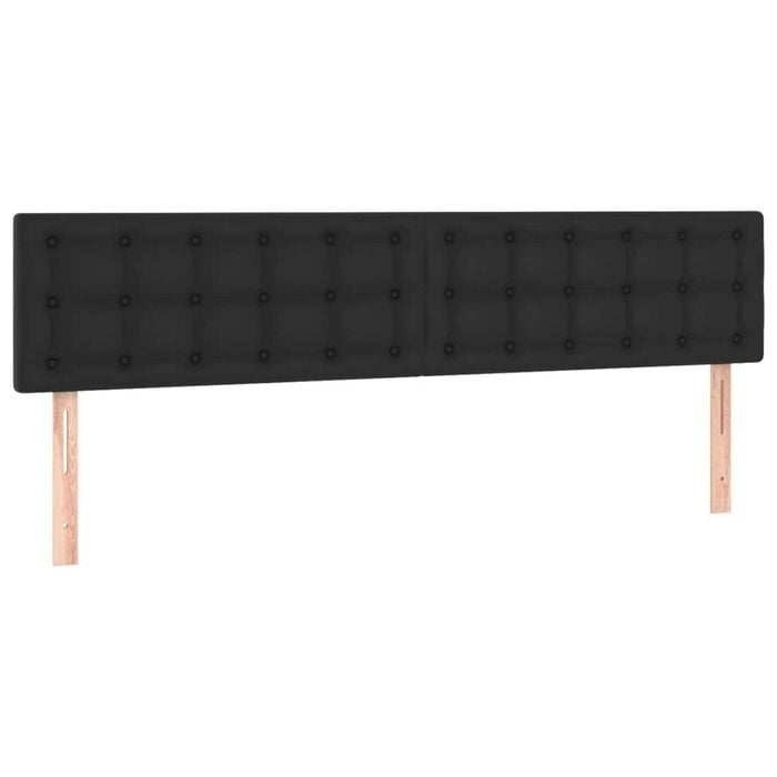 vidaXL Headboards Wall Bed Header Bedhead Bedroom 2 pcs Black 80 cm Faux Leather