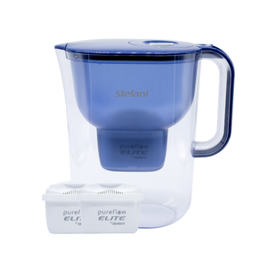 Stefani Blue PureFlow Elite 3.8 Litre Water Filter Jug with 2 x Replacement Filters