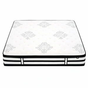 Foret King Single Bed Mattress 5 Zone Plush Euro Top Foam Medium Firm 34cm