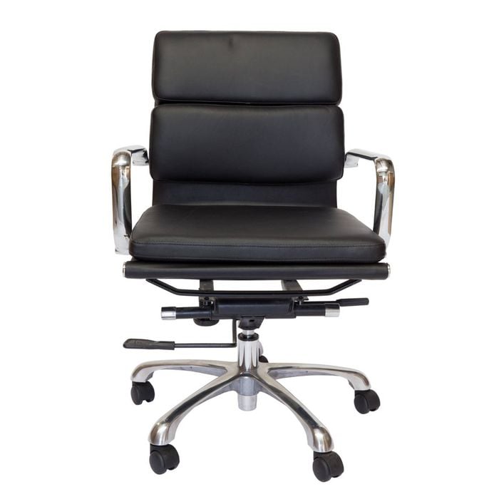 SK Designer Living | Eames Inspired Soft Pad Management Office Chair Mid Back - Black