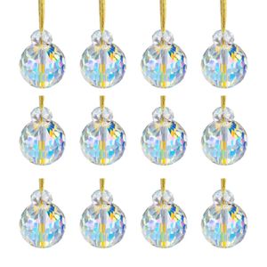 P&P AB Color Crystal Prism Christmas Balls 12pcs Tree Ornaments
