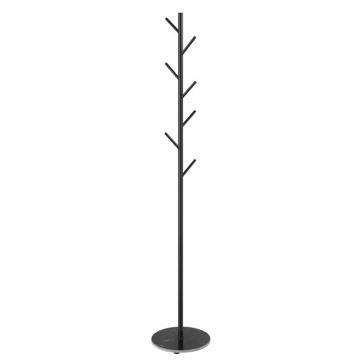 Luxsuite Black Coat Garment Rack Hall Storage Stand Shelf Hook Hanger