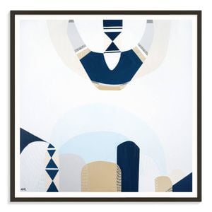 Artist Lane "Whitsunday Island  " by Ani Ipradjian - 41x41cm Black Framed Print