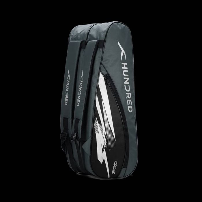 HUNDRED Cosmogear Double Zipper Badminton Kit-Bag (Dark Grey/Black)