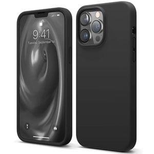 Silicone Phone Case For iPhone 13 Pro Max Shockproof Microfiber Lining - Black