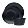Noritake Black On Black Dune 12 Piece Dinner Setting For 4
