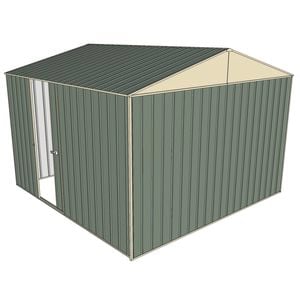 Build-a-Shed 3.0 x 3.0 x 2.3m Gable Single Sliding Side Door Shed - Green