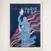 Galrie Vintage 1937 Paris Arts and Techniques International Exhibition Poster Art Décor, Wood Frame, A4 21 x 30cm (8 x 12inch)