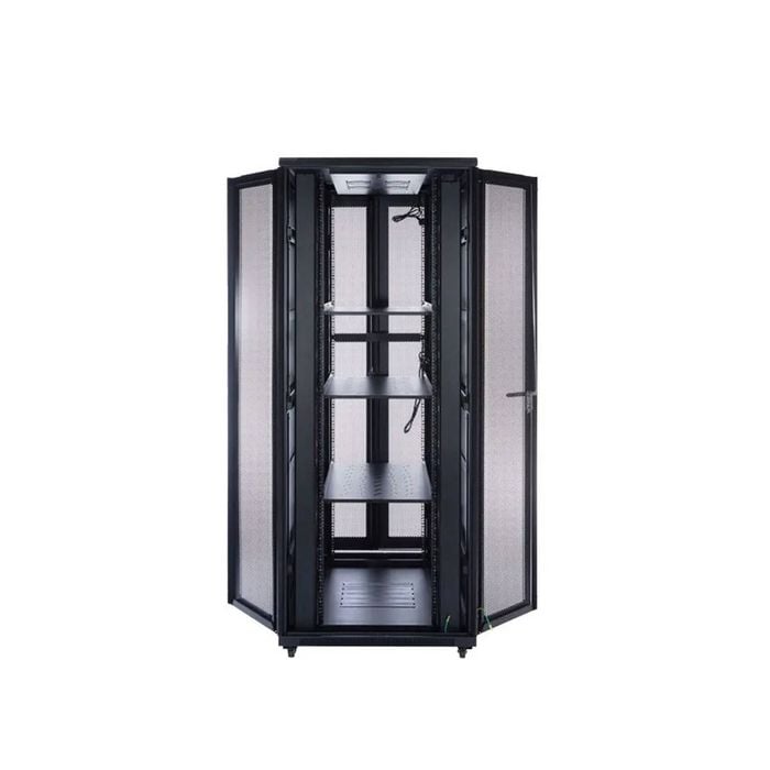 4Cabling 42RU 800mm Wide x 1000mm Deep Server Rack with Bi-Fold Mesh Door