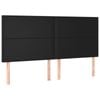 vidaXL LED Headboard Bed Header Bedroom Furniture Black 200 cm Faux Leather