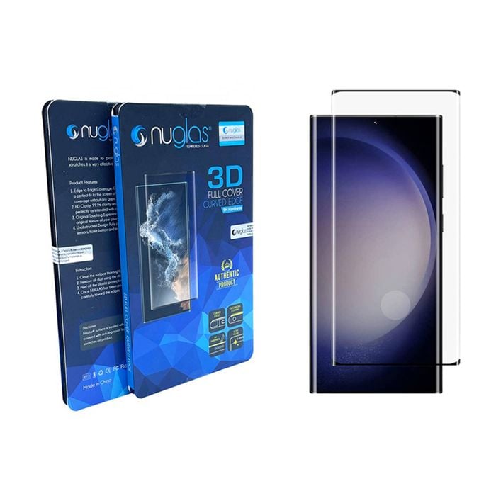 Nuglas Screen Protector 3d Full Cover Tempered Glass Samsung Galaxy S23 Ultra Black