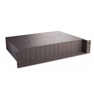 TP-Link MC1400 19' 2U Rackmount Chassis for 14-Slot Media Converters, Redundant Power Supply, Hot-Swappable, Mounted