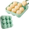 Catzon 2 Pcs Ice Cube Tray Silicone 3D Rose Shaped Mold for Fruit Drinks-C