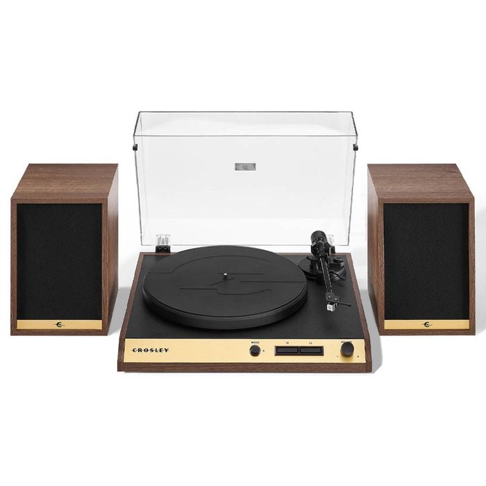Crosley C72 Record Player Shelf System - Walnut