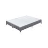Mattress Base Ensemble King Size Solid Wooden Slat in Chaorcoal with Removable Cover
