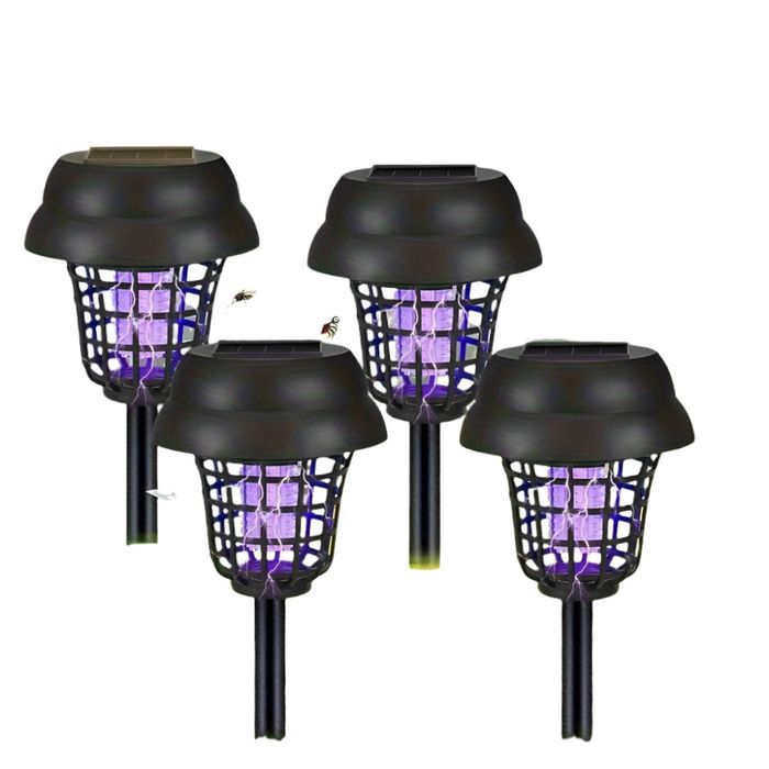 Lifebay 4pcs Solar Mosquito Repellent UV Insect Lamps