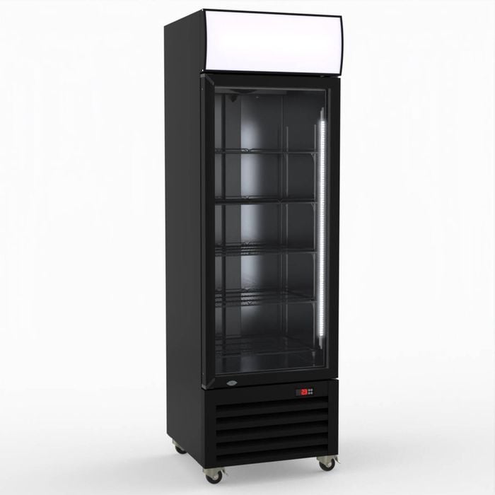 Thermaster Single Glass Door Colourbond Upright Drink Fridge Lg-370bp